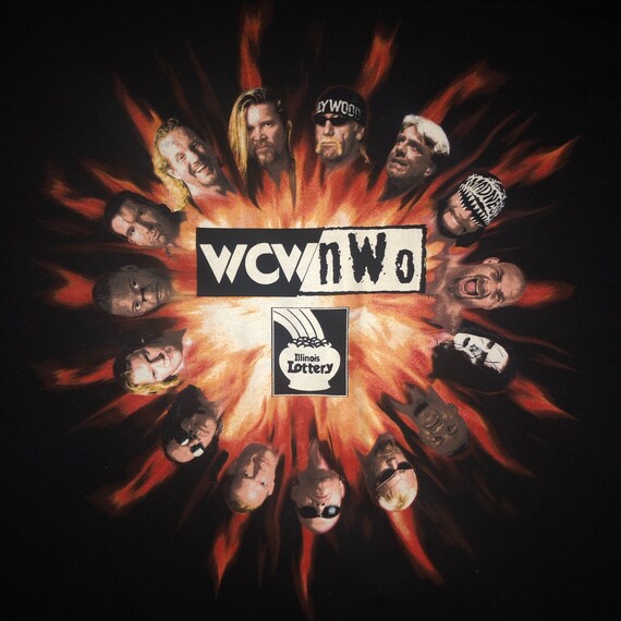 Vintage 90s WCW / NWO Wrestling T Shirt X Large Hu