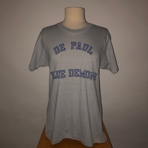 Vintage 1980s DePaul Blue Demons T Shirt MEDIUM C… - image 3