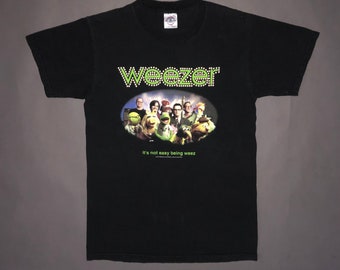 weezer MuppetコラボTシャツ ブラック Rare Vintage Weezer 2002 The Muppet Show Alternative T Shirt