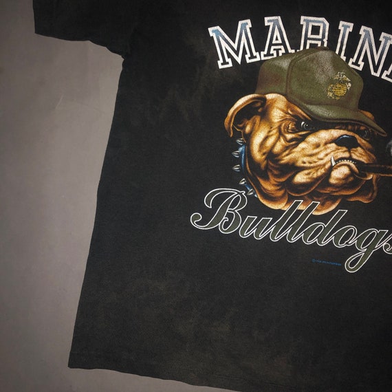 Vintage 1980s US Marines Burnout T Shirt XL Bulld… - image 4