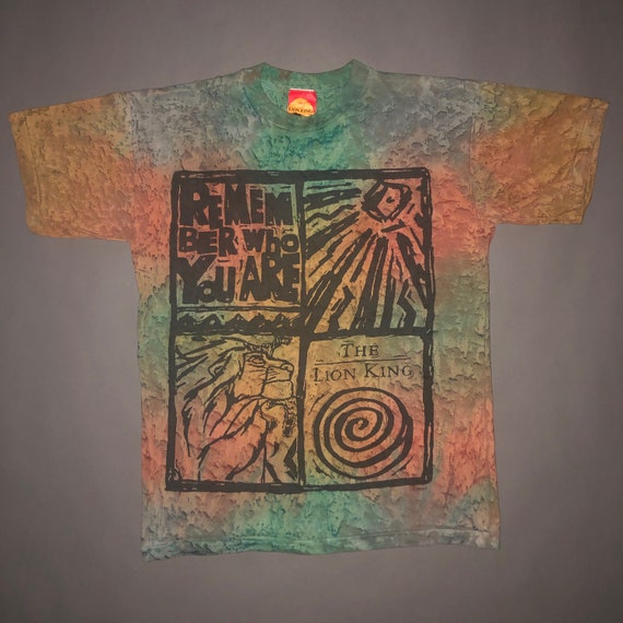 Vintage 90s Unworn The Lion King Tie Dye T Shirt … - image 1