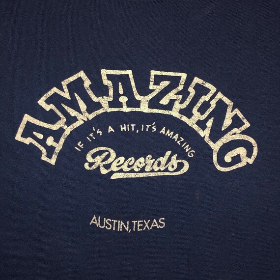Vintage 1980s Amazing Records Burnout T Shirt Austin Texas - Etsy