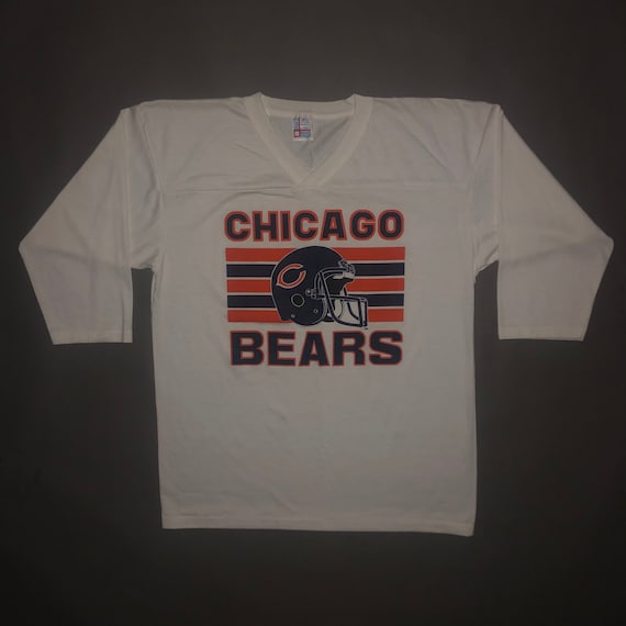 Vintage 1980s Chicago Bears Jersey T Shirt LARGE … - image 1