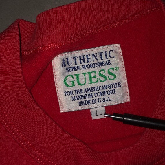 Vintage 90s Guess Jeans Embroidered Crew Neck Swe… - image 3