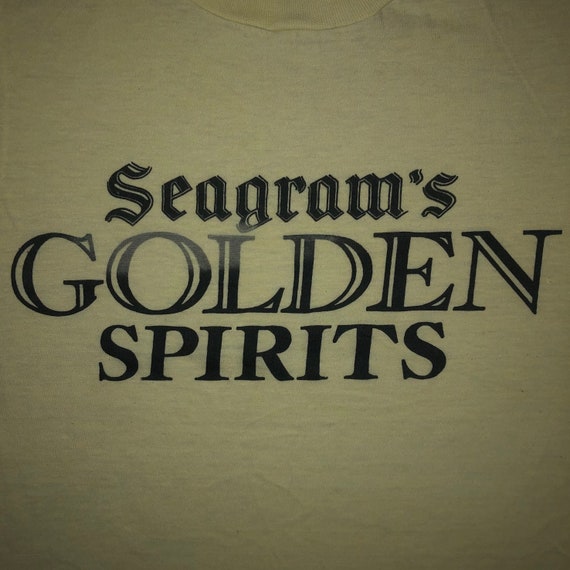 Vintage 1980s Seagram's Golden Spirits Burnout T … - image 1