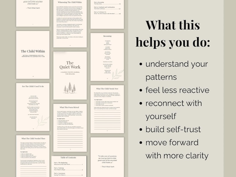 Inner Child Healing Workbook | Guided Poetry Journal for Self-discovery ...