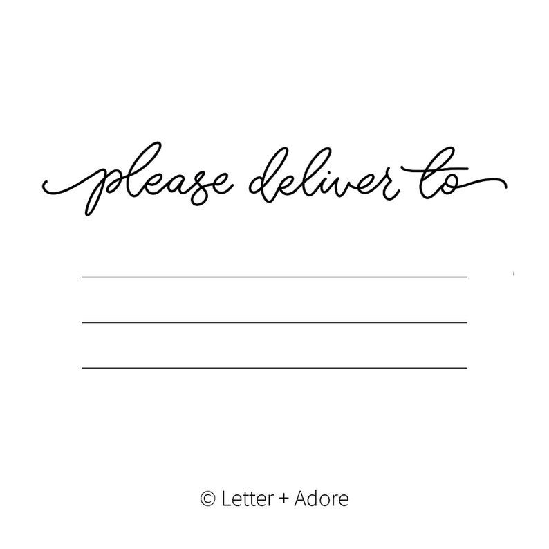 Packaging stamp Please Deliver To Stamp Stationery gift Accessory stamp Mail art stamp