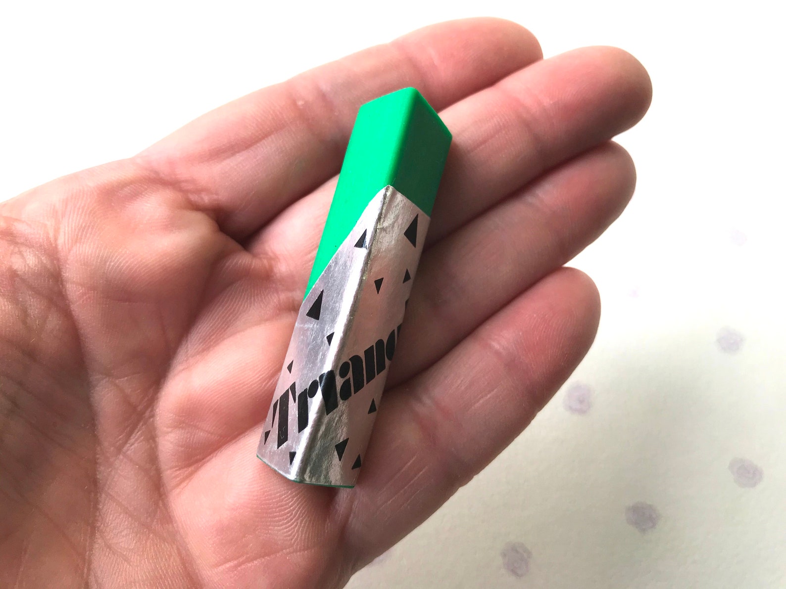 Set of two vintage erasers Attractive black eraser Green Etsy