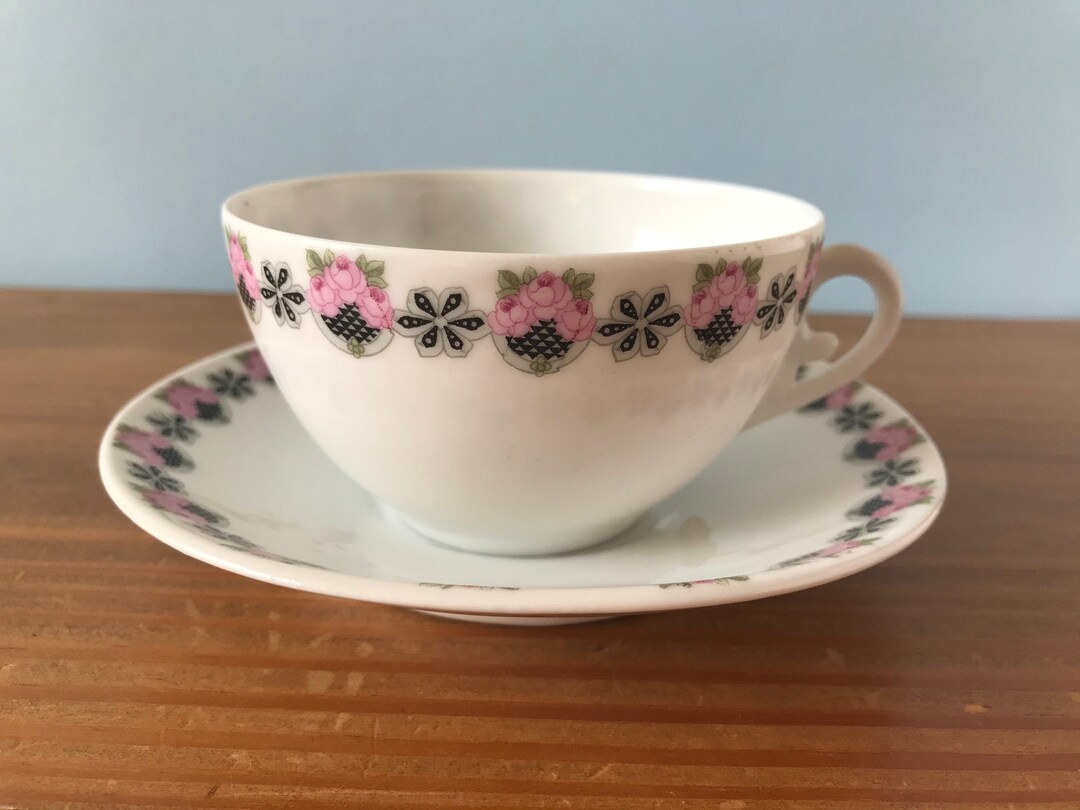 Vintage Vista Alegre Teacup and Saucer Portuguese Vintage Etsy