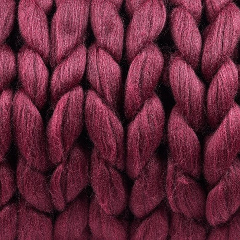 Super Chunky Blanket, 21 Micron Merino Wool Super Chunky Knit Blanket