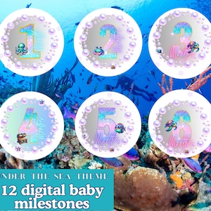 Under the Sea theme - Baby Monthly Milestones