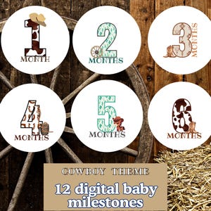 Cowboy Baby Milestones (Digital Files)