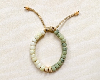 No.29 | Gemstone Bead Bracelet | Pony Crow Beads | Custom Designs | Designer Inspired | Forte Bead Inspired | Jade | Yellow Calcite | Gift