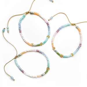 No.88 Necklace, Adjustable Length | Gemstone Beaded Necklace | Pony Beads | Custom Designs | Escape Necklace | HH PERLA x Marea by Liz Joy