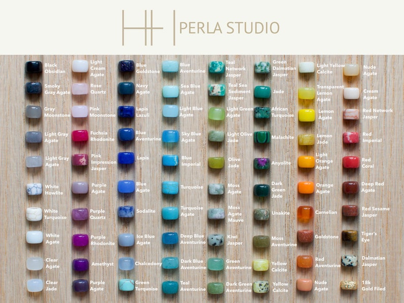 Design Your Own / Customized Bracelet HH Perla Studio Gemstone Crow Beads Gemstone Pony Beads image 2