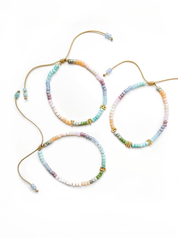 No.88 Necklace, Adjustable Length | Gemstone Beaded Necklace | Pony Beads | Custom Designs | Escape Necklace | HH PERLA x Marea by Liz Joy