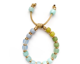 No. 159 | Gemstone Beaded Bracelet | Stone Pony Beads | Custom Designs | Trendy Gemstone Bracelet | Trendy Christmas Gifts