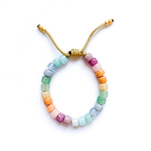 N.° 44 / Pulsera de cuentas de piedras preciosas pastel / Cuentas de Pony Crow / Diseños personalizados / Inspirado en diseñadores / Inspirado en cuentas Forte / Armcandy