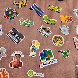 90s Stickers, 90s kids, 90s birthday, 90s Nostalgia, Retro stickers, Gifts for Millennials, Party decor, 90s gifts, 90s baby, 90s toys image 6