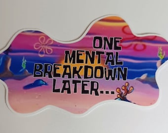 90s Nostalgia Sticker: Mental Health Mood Decal - Waterproof