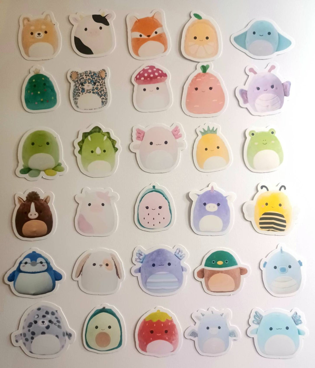 Squishmallow 30pc Sticker Set, Kids Stickers, Squishmallow Gift ...