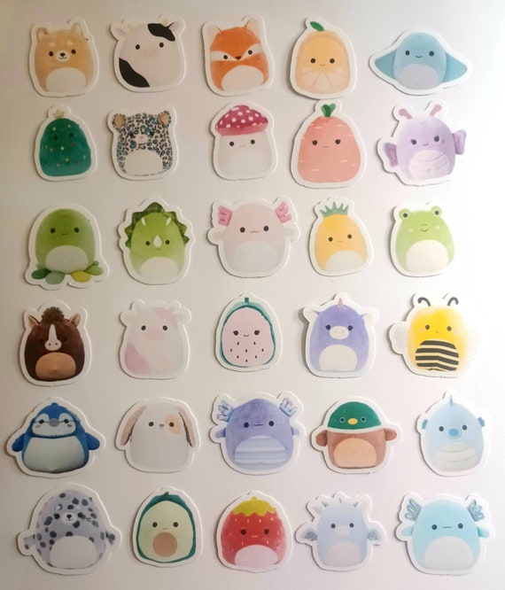 Squishmallow 30pc Sticker Set, Kids Stickers, Squishmallow Gift