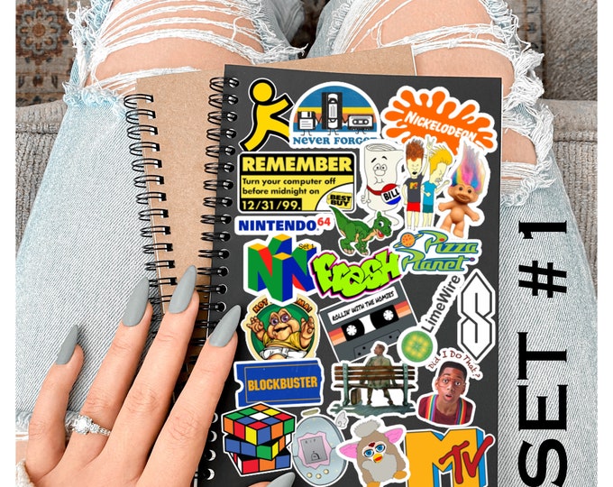 90s Stickers, 90s kids, 90s birthday, 90s Nostalgia, Retro stickers, Gifts for Millennials, Party decor, 90s gifts, 90s baby, 90s toys