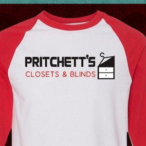 PRITCHETT&#39;S CLOSETS & BLINDS Logo - T-shirt - adult Premium Ringers Raglans Tank Tops - Modern Family phil jay claire gloria mitchell Cam