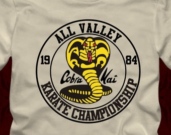 ALL VALLEY CHAMPIONSHIP Cobra Kai - T-Shirt in many color options - adult mens/unisex shirts - karate kid 80s movie miyagi do dojo