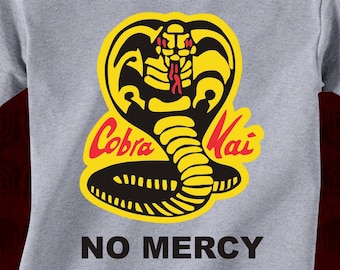 COBRA KAI No Mercy - T-Shirt in many color options - adult mens/unisex shirts - karate kid miyagi do 80s movie