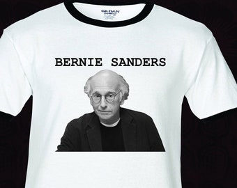 LARRY David BERNIE SANDERS - T-shirt - adult Premium Ringers Raglans Tank Tops - curb mocha joe's your better beans enthusiasm 2020