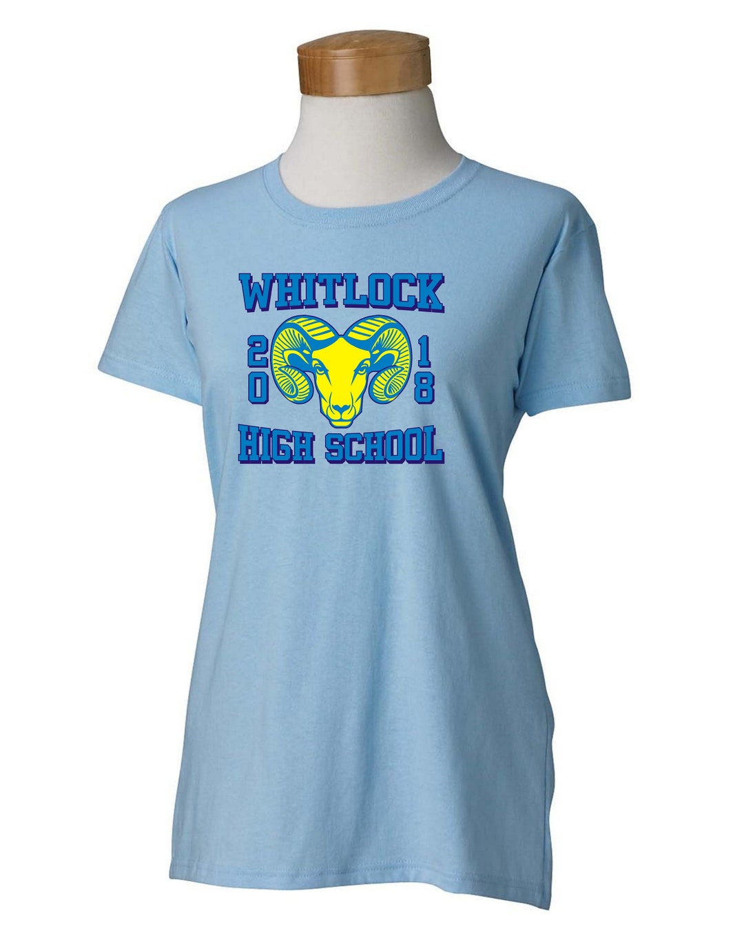 WHITLOCK HIGH SCHOOL 2018 Women's Tshirt in Many Color Options Ram