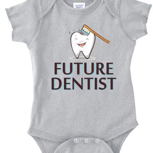 Future Dentist T-SHIRT or BODYSUIT-infant toddler youth romper tshirt funny fun boys girls kids baby clothing childrens Dds Tooth -0044