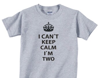 I Cant Keep Calm Im Two - baby peuter jeugd kinderen kinderen baby romper klimplant t-shirt shirt baby's grappige zoete humor bieslook op kcco-0003