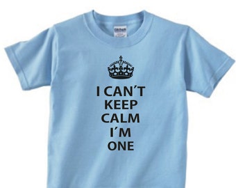 I Cant Keep Calm Im One - baby peuter jeugd kinderen kinderen baby romper klimplant tshirt shirt baby's grappige zoete humor bieslook op kcco-0002