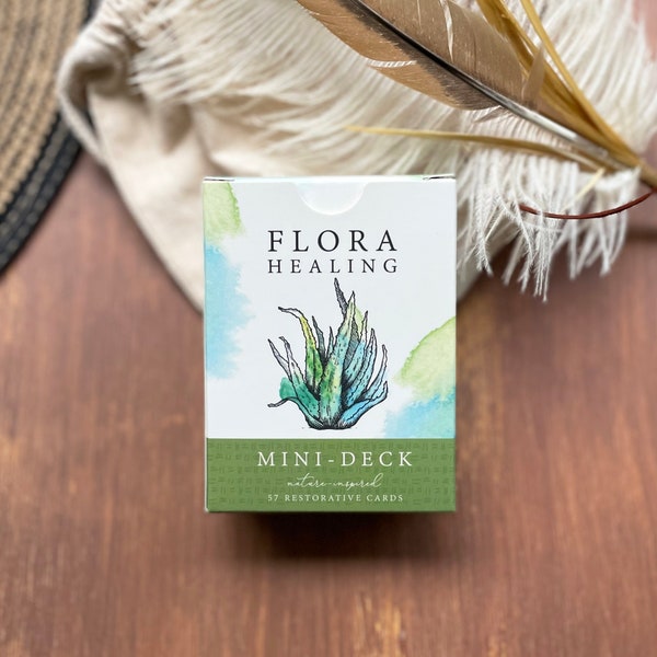 MINI-DECK Flora Healing (57 Cartes) || Soins personnels || Nature || Inspiré de la nature || Plate-forme Oracle || Tarots || Inspiration || Fleurs