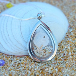 Tiny starfish necklace, Sand dollar jewelry, Ocean lovers gift, Special birthday gift for her, valentines day gift ideas, Mom, Girlfriend