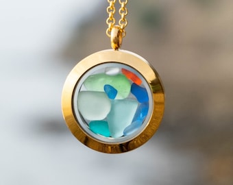 Sea Glass Necklace Unique jewelry for women Beach glass necklace Seaglass pendant Mom Birthday gift, Unique gifts for sister, Mothers day