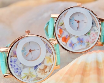 Sea Pottery Jewelry Women Watch Unique women watch Christmas gift for her Gift for Women Mom Sister Girlfriend gift Ocean Watch For womens