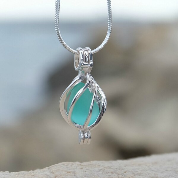 Echtes Meer Glas Schmuck Meer Glas Halskette einzigartige Geschenke für Frauen Mutter Geburtstag Geschenk valentinstaggeschenke für ihre Mermaid Beach-Geschenke