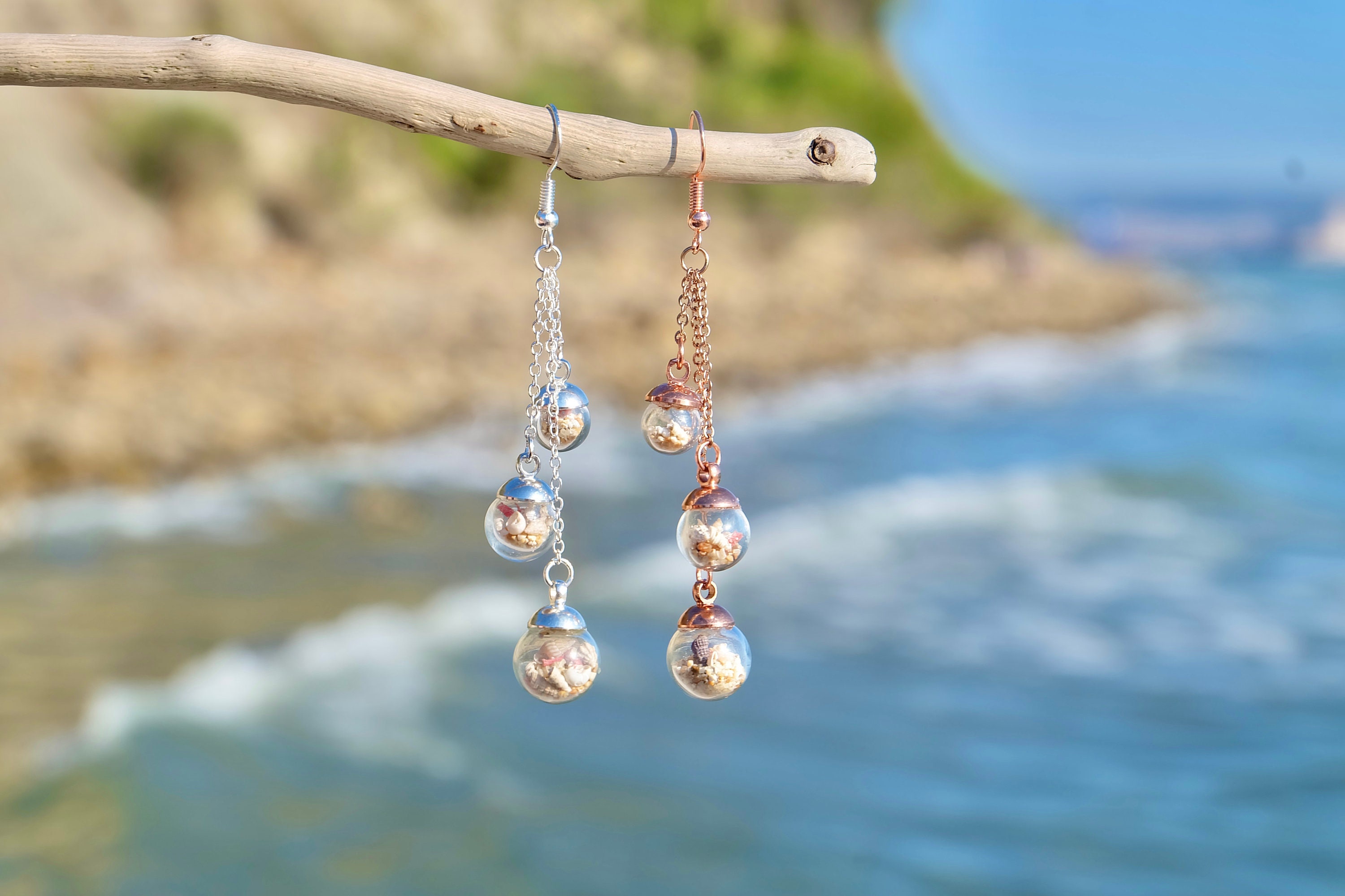 Mermaid Bubbles // Unique Earrings Boho earrings Cute Earrings Etsy