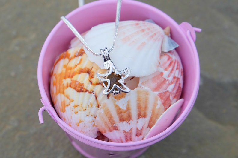 Sterling Silver necklace Ocean jewelry gift Mothers gift Sea necklace Starfish necklace Unique gifts Mom gift Present for mom