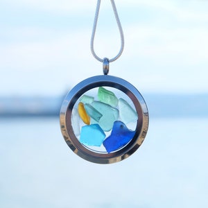 Sea Glass Necklace Sea glass Jewelry Birthday gift for her Unique gift for Women Beach Best Mothers day gift ideas Sister Girlfriend gift image 6