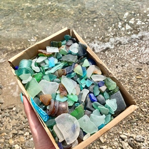 Genuine Sea Glass Beach Treasure Beach Glass Sea Pottery Beach Decor Beach stones Shell bulk Mermaid treasure box Sea Ceramic Seaglass image 3