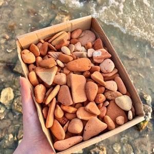 Terracotta Beach Pebbles Genuine Sea Glass Beach Treasure Beach Glass Sea Pottery Beach stones Shell bulk Sea Ceramic Seaglass