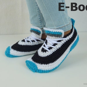 e-book: crochet pattern children&#39;s sneakers size. 24-35