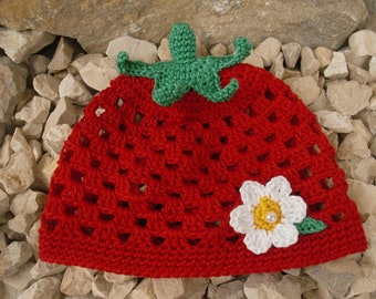 e-Book: Crochet pattern baby hat strawberry