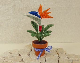 e-Book crochet pattern bird of paradise flower mini flower