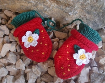 e-Book: Strickanleitung Handschuhe Erdbeere