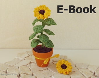 e-Book: Häkelanleitung Sonnenblume Miniblume